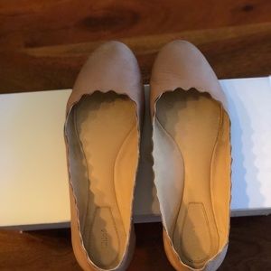 Chloe Scalloped Lauren Flats Blush Pink Size 37